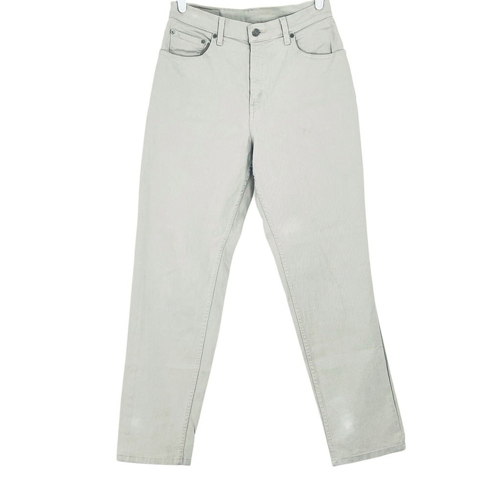 Levi's 550 Women's Beige Grey Stretch Denim Jeans Sz 10R Relaxed Fit Tapered-Leg